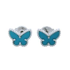 BUTTERFLY TURQUOISE SILVER EARRINGS Elegant Hypoallergenic Butterfly Jewelry, Silver Butterfly Earrings Fine Jewelry, Sterling Silver Butterfly Earrings Fine Jewelry, Silver Butterfly Fine Jewelry Earrings, Fine Jewelry Butterfly Shaped For Pierced Ears, Hypoallergenic Sterling Silver Butterfly Earrings, Hypoallergenic White Gold Butterfly Jewelry, Blue Butterfly Fine Jewelry, Elegant Blue Butterfly Jewelry