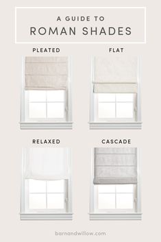 roman shades that are not made out of fabric, but have different colors and sizes