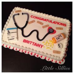 Nurse practitioner graduation cake Lpn Cake, Grad Cakes, Nurse Cookies