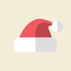 a santa claus hat on a beige background