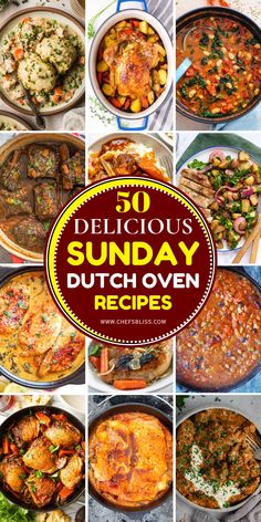 delicious sunday dutch oven recipes that are easy to make and can be made in less than 30 minutes