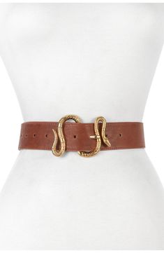 Free shipping on orders over $89. Shop RAINA Majove Snake Buckle Belt at Nordstromrack.com. A boho take on the snake buckle trend with a gold-tone slithering snake. Gold Adjustable Belt For Spring, Snake Clothing, Statement Belts, Slithering Snake, Cole Haan Women Shoes, Statement Belt, Belt Hook, Kate Spade Sunglasses, Gold Belt