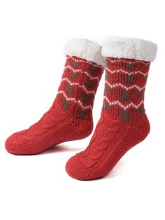 Featuring a knit upper and extra thick wool lining, these simple yet classic knitted socks are quite soft, warm and cozy. You can feel extra warm and cozy this cold winter season by wearing these fuzzy slipper socks.
Using quite thick wool lining and fur collar, these knitted slipper socks can provide you with a softer and cozier feel. These easy-to-wear sock slippers don't just keep you warm, they protect your ankles in the winter.
Quality knitted fabrics are used to knit a unique and delicate Comfortable Knitted Winter Socks, Winter Knitted Socks For Stocking Stuffers, Comfortable Cable Knit Winter Socks, Comfortable Socks For Winter Stocking Stuffers, Soft Indoor Socks For Winter, Comfy Warm Socks For Winter, Warm Cozy Socks For Stocking Stuffer, Cozy Socks For Stocking Stuffer, Cozy Winter Socks For Stocking Stuffers