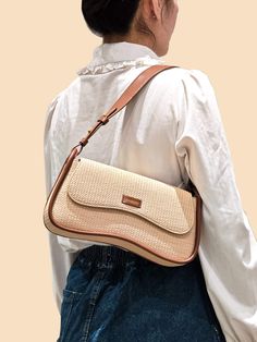 Zoe Shoulder Bag Milk Yellow - Baguette Bag For Women - SINBONO Everyday Beige Flap Bag With Single Shoulder Strap, Beige Everyday Flap Bag With Single Shoulder Strap, Casual Brown Flap Bag For Everyday, Versatile Beige Baguette Bag With Single Strap, Versatile Beige Baguette Bag With Shoulder Strap, Casual Brown Baguette Bag With Single Shoulder Strap, Beige Flap Bag With Single Shoulder Strap For Travel, Casual Beige Leather Baguette Bag, Chic Baguette Bag With Flap For Daily Use