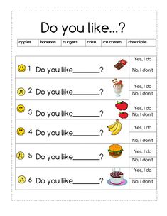 an english worksheet with the words do you like?