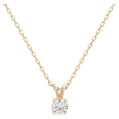 Add an elegant accent to your outfit with this sparkling Suzy Levian solitaire pendant necklace featuring a single gorgeous white diamonds in a split bail prong setting. The sparkling diamond are hand set in 14-karat yellow gold, and weigh 0.26ctw and are g-h, S1-S2 quality. Each necklace includes a 14K yellow gold high polish necklace chain that is secured with a spring ring closure. This necklace is designed by Suzy Levian with a message. By creating jewelry that is beautiful inside and out, S Diamond Solitaire Pendant, Solitaire Pendant Necklace, Sparkling Diamond, Beautiful Inside And Out, Creating Jewelry, Diamond Settings, Solitaire Pendant, Sparkle Diamonds, White Diamonds