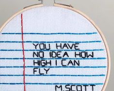 a cross stitch pattern with the words you have no idea how high i can fly