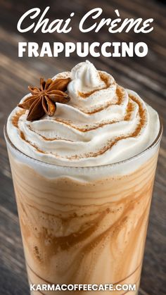 a close up of a drink with whipped cream