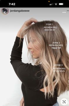 Hair Color Ideas With Formulas, Redken Shades Eq Formulas Natural Blonde, Balayage Hair Blonde Formula, Redken Shades Eq Formulas Ashy Blondes, Shades Formulas Hair Colors, Root Tap Shades Eq Formula, Level 7 Root Melt, Redken Root Melt Formula