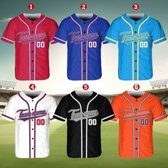 - Premium Material: Our Baseball Jerseys for women men are made from lightweight, soft polyester, mesh fabric offers outstanding durability, insulation, and wrinkle resistance, which provide our customers with a great put-on experience. The elegant workmanship ensures the custom baseball jerseys fits your body excellently. - Customized Baseball Jersey: Let's create your own design with our personalized baseball jersey. Select the desired size and color, then enter the name and number. Please read the size information for choose your own size. - Suitable for any occasion: Straight-fit Baseball Jerseys for men feature a spread collar, short sleeves, front logo button closure, and curved hem design. Our baseball jerseys can be worn on a variety of situations, including hanging out with friend Cheap Baseball Collar Tops For Sports Events, Cheap Varsity Baseball Jersey For Sports, Cheap Breathable Casual Baseball Jersey, Cheap Cotton Baseball Jersey, Cheap Breathable Crew Neck Baseball Jersey, Cheap Moisture-wicking Baseball Jersey For Streetwear, Cheap Pre-shrunk Baseball Jersey For Sports, Cheap Team-colored Baseball Jersey For Fans, Cheap Team Spirit Baseball Jersey