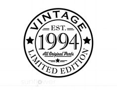 the logo for an old - fashioned film production company, vintage est 1994 limited edition