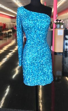 Blue Hoco Dress, Dress One Shoulder Long, Ashley Lauren, Electric Purple, Blue Cocktails, Dress One Shoulder, Blue Cocktail Dress, Formal Dresses Short, Short Cocktail Dress