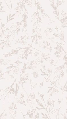 a white wallpaper with grey leaves and branches on the back ground, as well as a light gray background