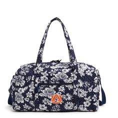 Going home for the weekend or out on a girls' getaway? This duffel will help you pack it all in style. Interior pockets keep your cosmetics, flat irons and socks all sorted. The exterior pockets keep boarding passes, reading material or snacks close by. The very best feature? This style is made from Recycled Cotton! In 100% cotton, it's everything you know and love about our go-to fabrication — the softness, the comfort, the vibrancy — now crafted with reclaimed fibers. Official Collegiate Licen Sling Backpack Purse, Lanyard Wallet, Work Backpack, Travel Luggage Tag, Auburn University, Crossbody Wallet, Travel Duffel, Duffel Bag Travel, Mini Purse