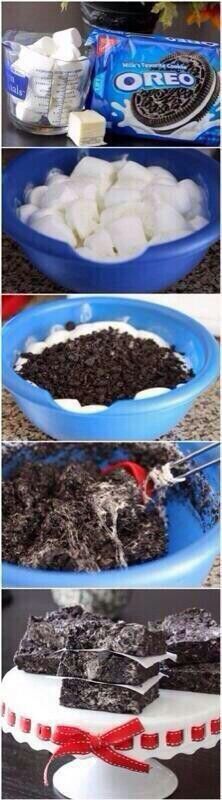 the process of making an oreo cake