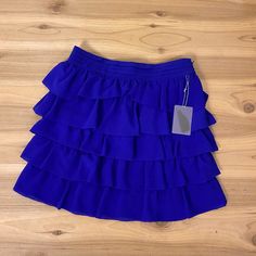 Nwt Forever21 Contemporary Blue Ruffle Mini Skirt Size Women’s Xs Trendy Blue Mini Skirt With Ruffles, Trendy Blue Tiered Mini Skirt, Trendy Tiered Blue Mini Skirt, Blue Ruffled Mini Skirt, Blue Mini Skirt With Ruffles, Forever 21 Fitted Tiered Skirt Skort, Forever 21 Fitted Tiered Skort, Forever 21 Ruffled Mini Skirt, Forever 21 Ruffled Skirt For Spring