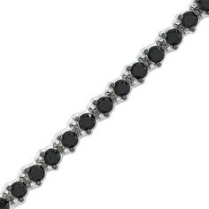 Elegant Black Diamond Round Bracelet, Elegant Black Diamond Round Bracelets, Elegant Bracelet With Black Diamonds, Black Diamond Round Bracelet, Classic Round Black Diamond Bracelet, Formal Tennis Bracelet With Black Diamonds, Classic Tennis Bracelet With Black Diamonds, Classic Black Diamond Bracelet, Black Diamond Round Tennis Bracelet