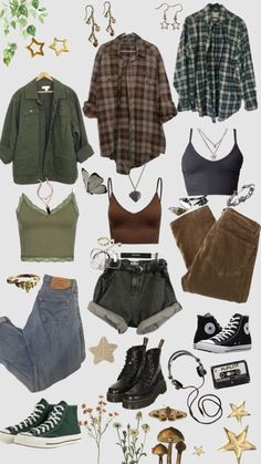 Look Grunge, Mode Hippie, Earthy Outfits, Clothes And Shoes, Swaggy Outfits, Hippie Outfits, 가을 패션, Mode Vintage