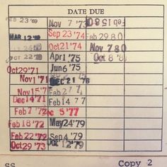 the date and time sheet for an event in which there is only one person to be seen