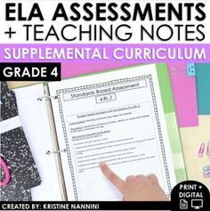 an instructional book for elementary students to use with their writing and teaching materials, including notebooks