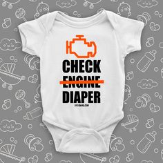 Our baby onesies are sourced from California, and than printed in West Palm Beach, Florida. We hand print everything on demand for the highest possible quality of product. Production takes 3-5 days and shipping time will depend on your chosen shipping method. Onesie is made of 100% Cotton. Interlocked fabric for stretch-ability. Ribbed and double stitched collar. High Quality Product. Printed in the USA. Machine-wash safe. Cute Cotton Onesie Soft-washed, Cotton Onesie With Funny Text And Short Sleeves, Funny Cotton Bodysuit With Text, Funny Cotton Short Sleeve Onesie, White Cotton Onesie As A Gift, Cotton Short Sleeve Onesie With Funny Text, White Cotton Onesie For Parenting, White Onesie With Funny Text For Parenting, Funny White Cotton Onesie