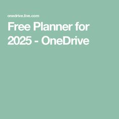 the text free planner for 2055 - onedrive is shown in white on a green background