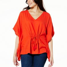 Colleen Lopez V-Neck Tassel Tunic For sophisticated summer style, this top makes the perfect complement to other Colleen Lopez favorites, and more. Summer Bohemian Short Sleeve V-neck Top, Summer Bohemian V-neck Short Sleeve Top, Summer V-neck Top For Beach, V-neck Blouse For Beach Season, Red V-neck Tops For Beach Season, Red V-neck Top For Beach Season, Red Bohemian Tops For Beach Season, Summer Vacation V-neck Short Sleeve Top, Spring Beach V-neck Top With Short Sleeves