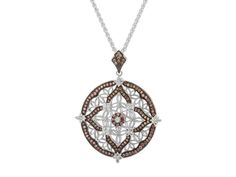 Keith Jack Silver and Cubic Night & Day Round Pendant (Reversible) – Fifth Avenue Jewellers Large Necklace, Circle Pendant, Natural Diamonds