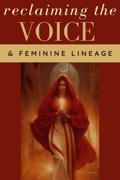 the cover for reclaiming the voice and feminine lineage, with an image of a woman