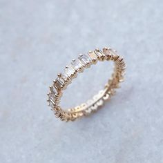 14k Gold Ring Baguette Diamond Ring Eternity Band Ring | Etsy Cubic Zirconia Eternity Band With Baguette Diamonds As Gift, Gift Emerald Cut Eternity Band With Baguette Diamonds, Gift Emerald Cut Baguette Diamond Eternity Band, Emerald Cut Eternity Band With Baguette Diamonds, Diamond White Eternity Band With Baguette Diamonds For Anniversary, Baguette Diamond Eternity Band Gift, Baguette Cut Diamonds Eternity Band As Gift, Baguette Diamonds Eternity Band As Gift, Baguette Cut Half Eternity Band