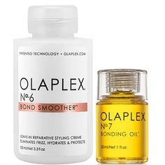 Olaplex 6 + 7 Hair Restoration Case Olaplex No.6 Bond Smoother 3.3 ozThis concentrated leave-in smoothing cream is excellent for all hair types - including colored and chemically-treated hair. No. 6 strengthens, hydrates, moisturizes, and speeds up blow dry times while smoothing and eliminating frizz for up to 72 hours.Olaplex No.7 Bond Oil 1 ozA first-of-its-kind, highly concentrateed, ultra-lightweight, reparative styling oil. Olaplex No. 7 repairs, strengthens, and hydrates all hair types. It Olaplex Kit, Olaplex No 6, Natural Hair Repair, Olaplex Shampoo, Heat Protectant Hair, 6 Number, Bleach London, Hair Care Growth, Guy Tang