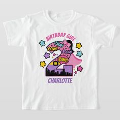 Superhero Second Birthday Girl 2nd Super Girl T-shirt, Kids Unisex, Size: Youth XS, White Second Birthday Girl, Superhero Girls Birthday, Superhero Tshirt, Seventh Birthday, Super Hero Shirts, Female Superhero, Superhero Birthday Party, Super Girl, Birthday Girl Shirt