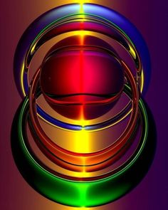 an abstract image with multiple colors and shapes