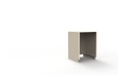 a white cabinet sitting on top of a floor