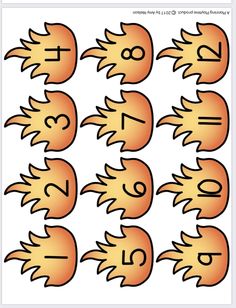 an image of the numbers and symbols in flames on a sheet of paper that is cut out