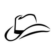 a black and white cowboy hat on a white background