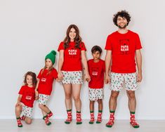 Add extra cheer to your holiday gatherings with our matching Christmas pajamas for the family! Perfect for cozy nights by the fire or capturing precious memories in a Christmas photoshoot, these short sleeve PJs make a unique gift for Her. Explore our unique selection of holiday-inspired loungewear and make this Christmas unforgettable with our matching family outfits. ☀️WE'RE GRATEFUL YOU'VE CHOSEN US!  We offer: ● Fast Shipping ● High Quality Products ● A Great Customer Service We're dedicated Family Pajamas Christmas, Family Holiday Pajamas, Christmas Pjs Family, Womens Christmas Pajamas, Pajamas Christmas, Family Pjs, Christmas Jammies, Matching Christmas Pajamas, Adult Pajamas