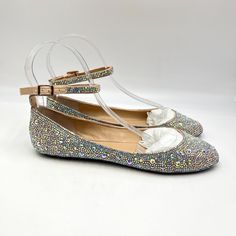 Betsey Johnson Women's Sb-Ace Super Sparkly Jewel Encrusted Ballet Style Flats. Women's Size 6 Regular / Medium Width. Condition: New -- These Have Just Been Tried On. New To Poshmark? Sign Up Using Invite Code: Tentoday For $10 Off Your Purchase! Party Special Event Evening Dress Up Formal Elegant Wedding Bridal Bride Bridesmaid Prom Pageant Satin Shoes Flats Heels Pumps Strappy Gold Silver Shimmery Sparkly Sparkle Glitter Glittery Bling Jewel Jewels Jeweled Rhinestone Rhinestones Crystal Cryst Sparkly Ballet Flats, Jewel Encrusted, Style Flats, Ballet Style, Satin Shoes, Betsey Johnson Shoes, Ballet Fashion, Flats Shoes, Heels Pumps