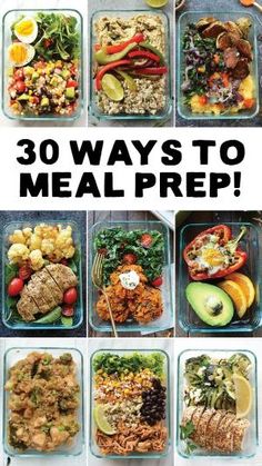 30 ways to meal prep with the title overlay