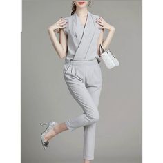 Akira Sleeveless Jumpsuit Size L, That Can Be Worn As A Two Piece Outfit, With Front Zipper Detail At The Waistline, And Cape Detail In The Back. Bust Is 19" Flat, Elasic Waist Is 15" Flat, Inseam Is 24" And The Length Of The Pants Is 35.5" Casual Sleeveless Pantsuit For Party, Chic Sleeveless Party Sets, Casual Fitted Sleeveless Pantsuit, Sleeveless Fitted Spring Pantsuit, Fitted Sleeveless Spring Pantsuit, Fitted Sleeveless Pantsuit For Spring, Chic Sleeveless Set For Night Out, Gray Jumpsuit, Plain Jumpsuits