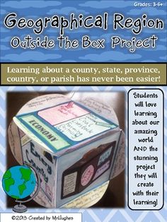 a book cover with an image of a box and the words, geographical region outside the box project