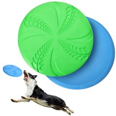 2 Pack Dog Frisbee, Nobleza Flexible Floatable Foam Frisbee Dog Toy for Long-Distance Flies and Floats, Lightweight Soft Dog Large Dogs, Long Distance, Elastic