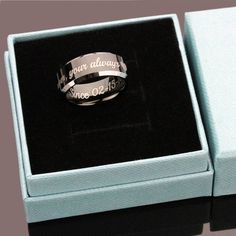 ✈ International customer ✈There may be additional duties and taxes that may apply. This will be the responsibility of the buyer to pay.💕 💕 💕 💕 💕 💕 💕 💕 💕 💕 💕 💕 💕 💕 💕PERSONALIZED RING - OUTSIDE & INSIDE ENGRAVING• Material: Tungsten Carbide• Type of ring: Wedding Band• Fit: Comfort fit• Personalization: We do engrave your text on the inside of the ring with beautiful fonts .• Half sizes are available• Classic, Heavy and Durable scratch resistant & Comfort Fit Design, Tungste Promise Rings For Guys, Wood Ring Box, Mens Wedding Bands Tungsten, Promise Rings For Couples, Tungsten Carbide Wedding Bands, Black Tungsten Rings, Tungsten Wedding Band, Personalized Ring, Ring Wedding Band