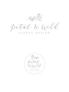 the logo for petal and wild floral design, which has been designed by person