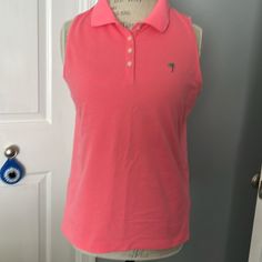 Jcrew Sleeveless Polo Shirt. Nwot And Comes From A Smoke Free Home. Never Worn. Pink Cotton Tank Vest, Pink Sleeveless Cotton Vest, Pink Cotton Sleeveless Tank Top, Polo Shirt Colors, J Crew Factory, Shirt Color, Pink And Green, J Crew, Polo Shirt