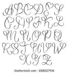 the letters and numbers are drawn with black ink on white paper, handwritten in cursive writing