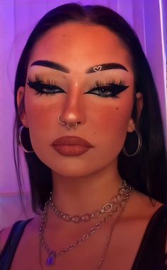 Alt makeup inspiration Maquillage On Fleek, Good Makeup, Makeup Skills, Nose Piercings, Her Makeup