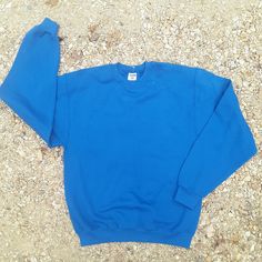 Vintage 90s New With Tags Jerzees Nublend Longsleeve Blue Sweatshirt Size Adult Small Oversized 90s Blue Top, Blue Oversized 90s Style Top, 90s Oversized Blue Top, 90s Style Oversized Blue Top, 90s Blue Oversized Top, 90s Style Blue Relaxed Fit Top, 90s Blue Crew Neck Top, 90s Style Relaxed Fit Winter Tops, Blue 90s Style Tops For Fall