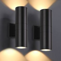 Modern Outdoor Sconces, Black Outdoor Lights, Wall Light Outdoor, Up Down Wall Light, Outdoor Sconces, Dusk To Dawn, Wall Lantern