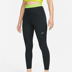 Nwt Women's Plus Size 1x Nike Pro Dri-Fit Crop Leggings. Style Is Mid Rise And Tight Fit. Inseam Approx 21.5" High Stretch Nike Black Leggings, High Stretch Black Nike Leggings, Nike High Stretch Black Leggings, Nike High Stretch Black Bottoms, Nike Full Length Leggings, Training Leggings With Medium Support, Medium Support Training Leggings, Nike Black Stretch Tights, Black Stretch Nike Tights